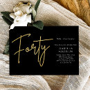 Pesquisar por 40th surpresa aniversário convites Simples