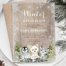 Pesquisar por winter woodland party convites Animais da floresta