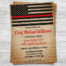 Pesquisar por chefe dos bombeiros convites Linha vermelha fina