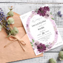 Pesquisar por floral roxo do casamento convites Aquarela