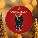 Pesquisar por natal do gato preto ornamentos Fofo