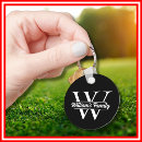 Pesquisar por monograma da família chaveiros Preto