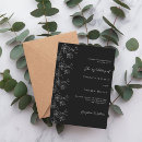 Pesquisar por floral preto e branco convites Simples