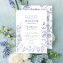 Pesquisar por floral branco azul 13 18 casamento convites Moderno