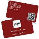Pesquisar por vermelho borgonha cartao de visita Código qr