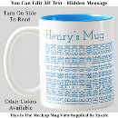 Pesquisar por oculto canecas Mensagem