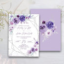 Pesquisar por do roxo e de prata casamento convites Simples