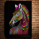 Pesquisar por zebra colorida pósteres pôsteres Pintura