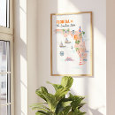 Pesquisar por mapa dos estados pôsteres Aquarela