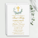Pesquisar por first holy communion convites Cruz dourada