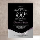 Pesquisar por 100th para ela aniversário convites Elegante