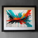 Pesquisar por turquesa e branco pôsteres Preto