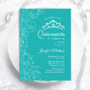Pesquisar por quinceanera turquesa convites Floral