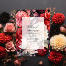 Pesquisar por preto e vermelho casamento convites Floral