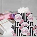 Pesquisar por aniversário 50 papel de presente Preto e branco