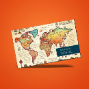 Pesquisar por mapas antigos cartao de visita Viagem