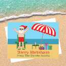 Pesquisar por papai noel na praia cartoes Fofo