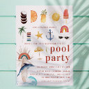 Pesquisar por festa na piscina retro convites Verão
