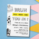 Pesquisar por bolo de engraçado aniversário convites Preto e branco