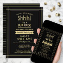 Pesquisar por shhh convites Preto e dourado