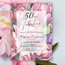 Pesquisar por 50th ideias do de aniversário convites Rosa