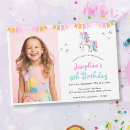 Pesquisar por unicórnio aniversário convites Púrpura rosa