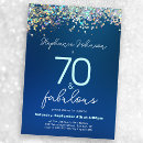 Pesquisar por festa de do 70 aniversário convites Azul