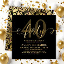 Pesquisar por de anos quarenta 40 aniversário convites Preto