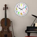 Pesquisar por notas musicais coloridas relogios de parede Musical