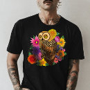 Pesquisar por coruja colorida bonito camisetas Pássaro