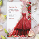Pesquisar por vestido vermelho cartoes Quinceañera
