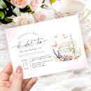 Pesquisar por tea party bridal shower convites Elegante
