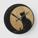 Pesquisar por silhueta do gato relogios de parede Ilustração