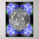 Pesquisar por poster azul da flor pôsteres Foto