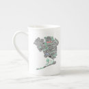Pesquisar por arte do mapa canecas Tipografia