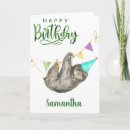 Pesquisar por preguiça feliz cartoes Aquarela