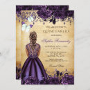 Pesquisar por purple butterfly convites Quinceanera