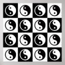 Pesquisar por símbolo de yin yang artes pôsteres Preto e branco