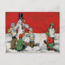 Pesquisar por vintage snowman cartoes postais Inverno