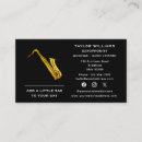 Pesquisar por jogador saxofone de cartao de visita Professor de música
