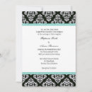 Pesquisar por azul preto aqua casamento convites Damask
