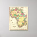 Pesquisar por mapa do país impressão de canvas África