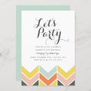 Pesquisar por chevron aniversário convites Moderno