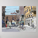 Pesquisar por cidades italianas pôsteres Aquarela