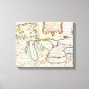 Pesquisar por mapa antigo impressão de canvas Antiguidade