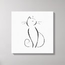 Pesquisar por gato impressão de canvas Minimalista