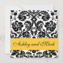 Pesquisar por damasco amarelo preto casamento convites Damask