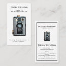 Pesquisar por câmera do vintage cartao de visita Moderno