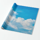 Pesquisar por nuvens brancas papel de presente Azul