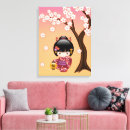 Pesquisar por flor cerejeira japonesa de impressão de canvas Gueixa